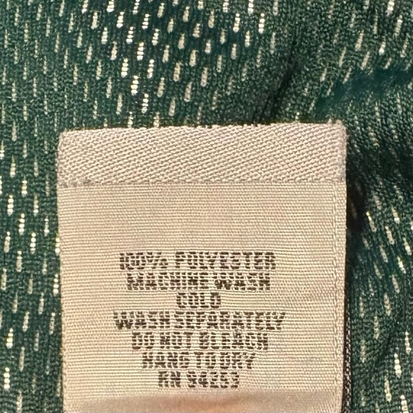 Vintage CLAUDIO NUCCI Green Shimmer Mesh Button-Up Men’s Shirt SZ XL - Picture 3 of 6